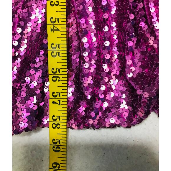 LULU'S  XS Pink Prom Perfect Cutout One-Shoulder Sequin Gown NEW B52 *flaw - Picture 13 of 15